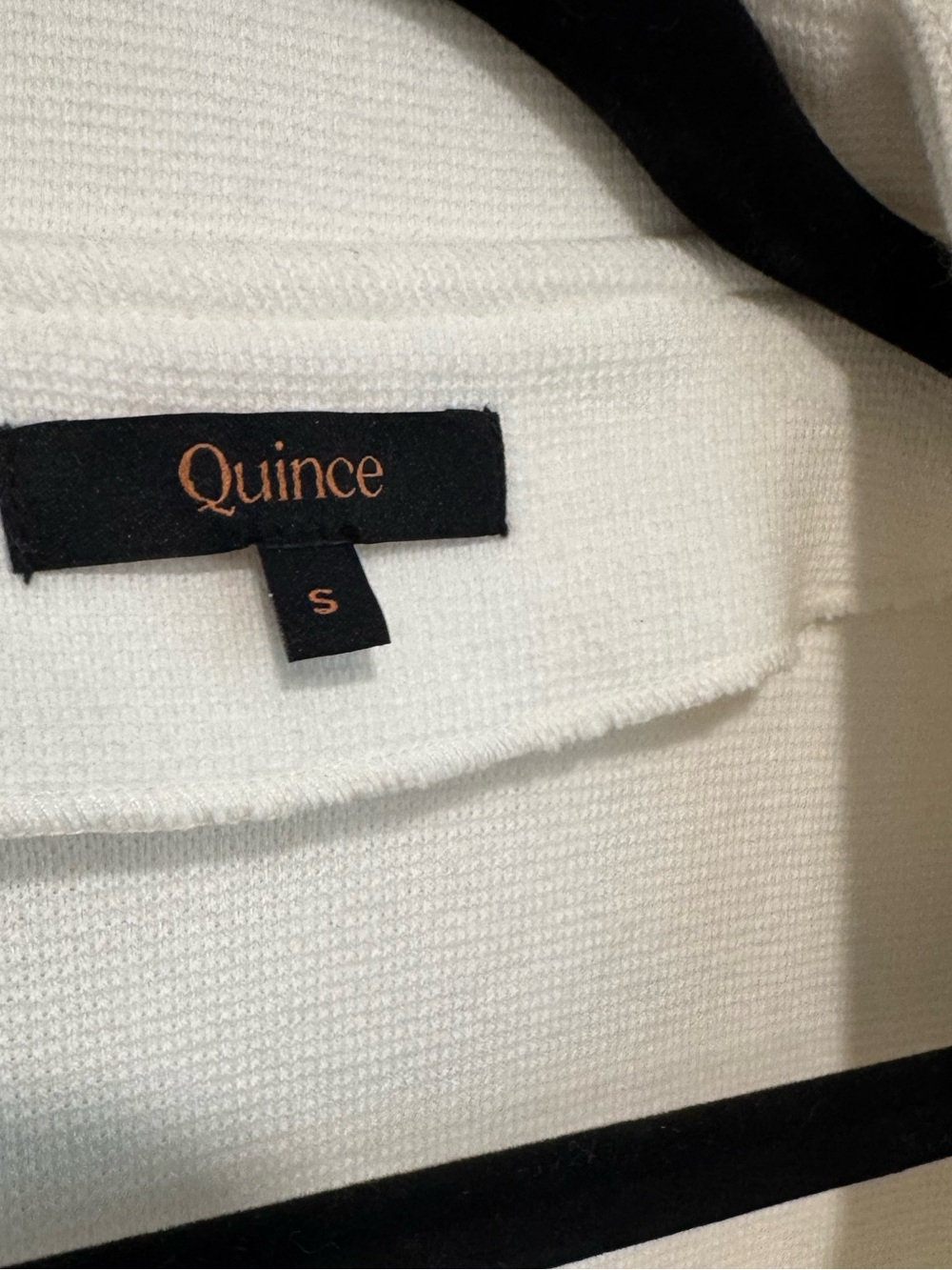 Quince 100% Organic Cotton Knit Blazer in Ivory White - Picture 3 of 6